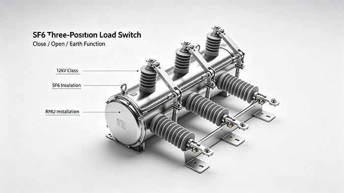 SF6 Three-Position Load Switch - Core Components - Anwoke